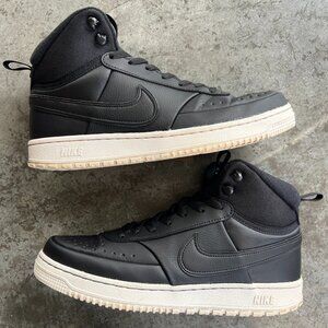 Nike Court Vision Mid Winter Black Phantom Sneaker Boots DR7882-002 Size 10